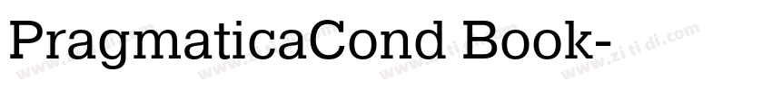 PragmaticaCond Book字体转换
